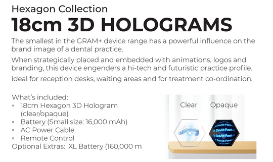 18cm Hexagon Hologram