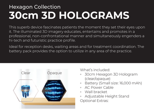 30cm Hexagon Hologram