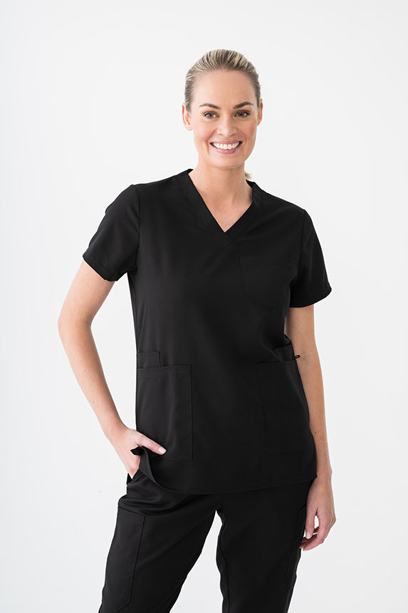 FOCUS+ Scrub Top | BLACK