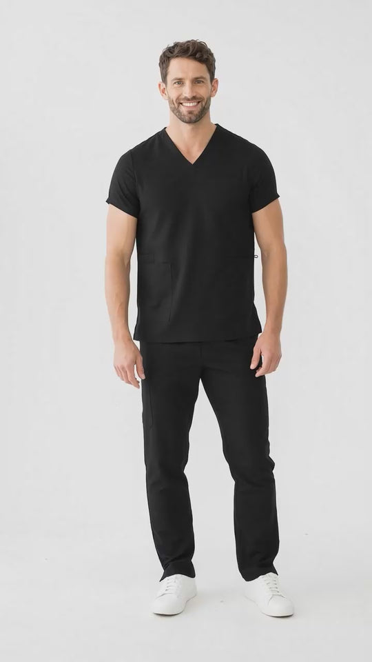 FOCUS+ Scrub Top | BLACK